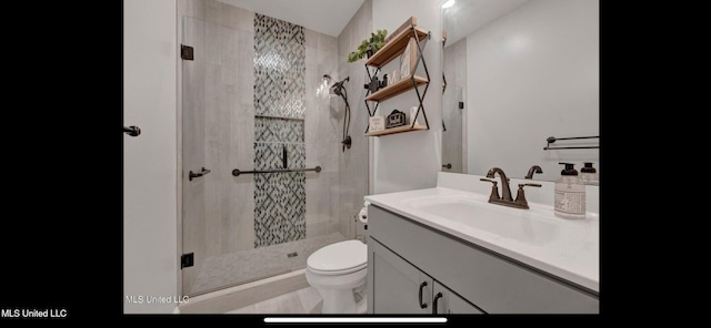 11368 Cedar Point Cv, Hernando, MS 38632 - full bath with toilet, vanity, and a shower stall