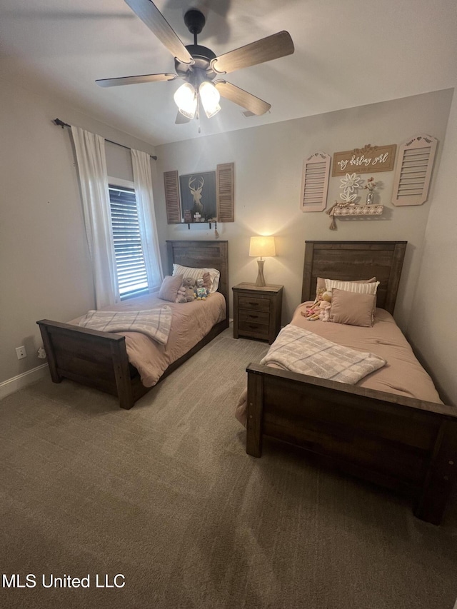 11368 Cedar Point Cv, Hernando, MS 38632 - bedroom featuring carpet floors and a ceiling fan