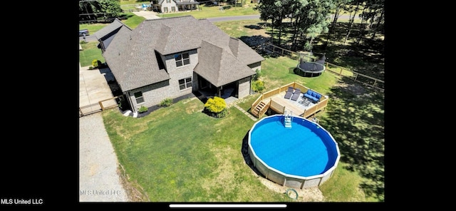 11368 Cedar Point Cv, Hernando, MS 38632 - view from above of property with a pool area