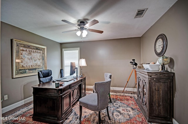 862 Willow Grande Cir, Brandon, MS 39047 - office area with ceiling fan and baseboards