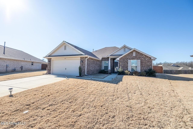 ranch-style home with a garage