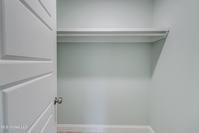 view of walk in closet