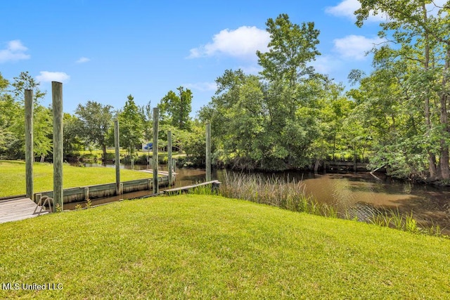 11020 Jordan Dr, Bay Saint Louis, MS 39520 - view of grassy yard featuring a water view and view of scattered trees