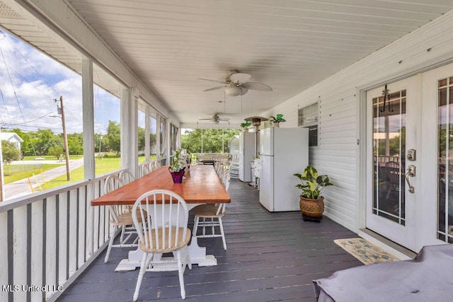 11020 Jordan Dr, Bay Saint Louis, MS 39520 - sunroom / solarium featuring ceiling fan