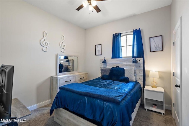 142 Western Ridge Cir, Canton, MS 39046 - bedroom featuring carpet flooring, baseboards, and ceiling fan
