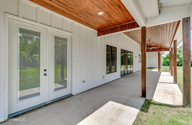 106 Horseshoe Ln, Flora, MS 39071 - view of patio / terrace featuring french doors