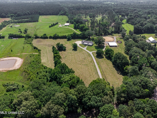106 Horseshoe Ln, Flora, MS 39071 - aerial view of property's location with rural landscape and large plots for crops