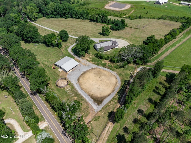 106 Horseshoe Ln, Flora, MS 39071 - aerial overview of property's location with rural landscape and extensive farmland