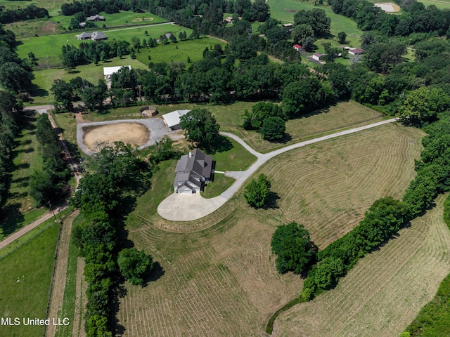 106 Horseshoe Ln, Flora, MS 39071 - aerial overview of property's location with rural landscape and large plots for crops