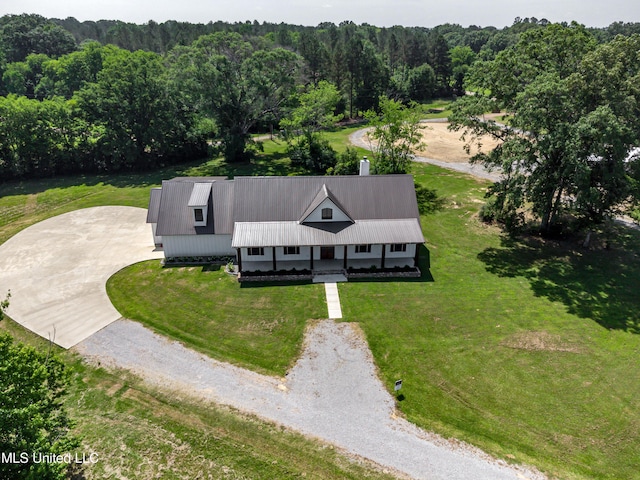 106 Horseshoe Ln, Flora, MS 39071 - view from above of property with a forest