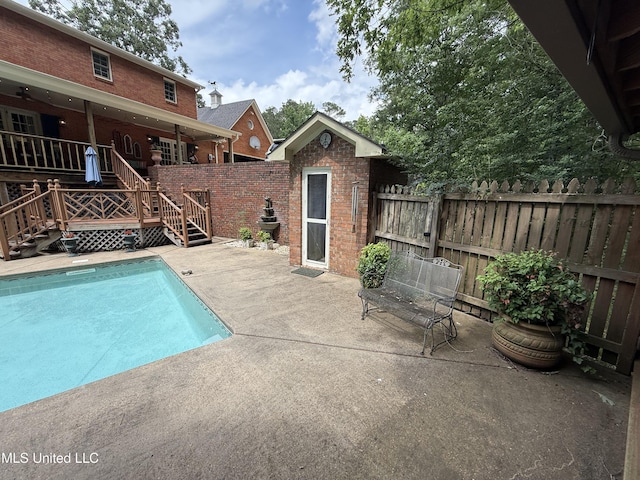 1331 Northwood Cir, Carthage, MS 39051 - view of swimming pool featuring stairs and a patio
