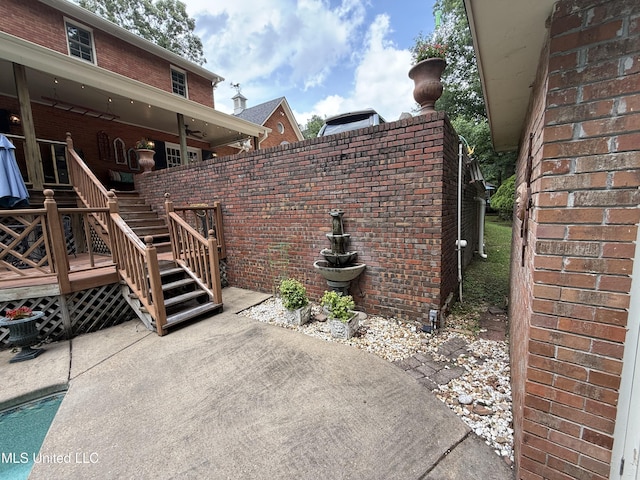 1331 Northwood Cir, Carthage, MS 39051 - view of patio with stairway