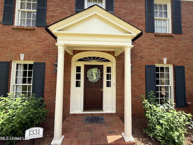 1331 Northwood Cir, Carthage, MS 39051 - doorway to property featuring brick siding