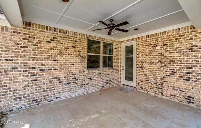 view of patio / terrace with ceiling fan