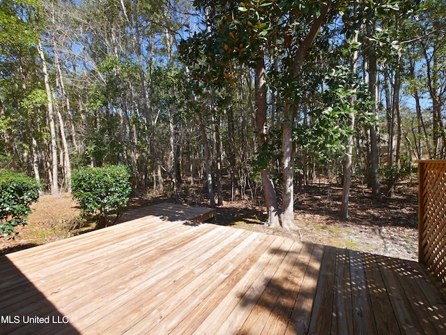 view of wooden deck