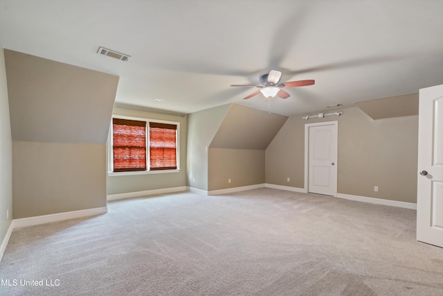 4788 Bon Jour Ln, Nesbit, MS 38651 - additional living space featuring a ceiling fan, light colored carpet, lofted ceiling, and baseboards