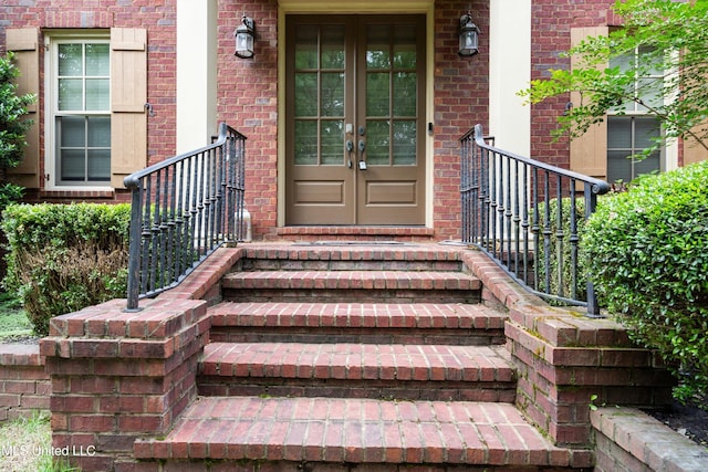 4788 Bon Jour Ln, Nesbit, MS 38651 - property entrance featuring french doors and brick siding