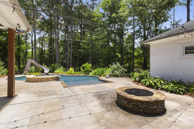 268 Sundial Rd, Madison, MS 39110 - swimming pool featuring a water slide and a patio