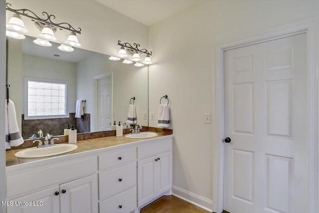 bathroom with vanity