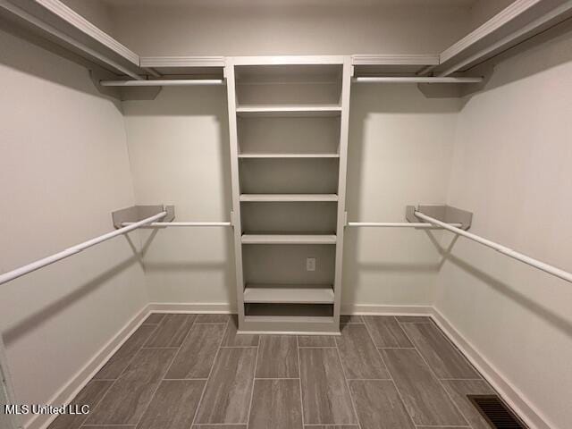 view of walk in closet