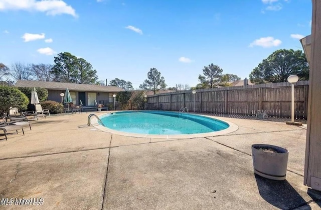 view of pool with a patio area