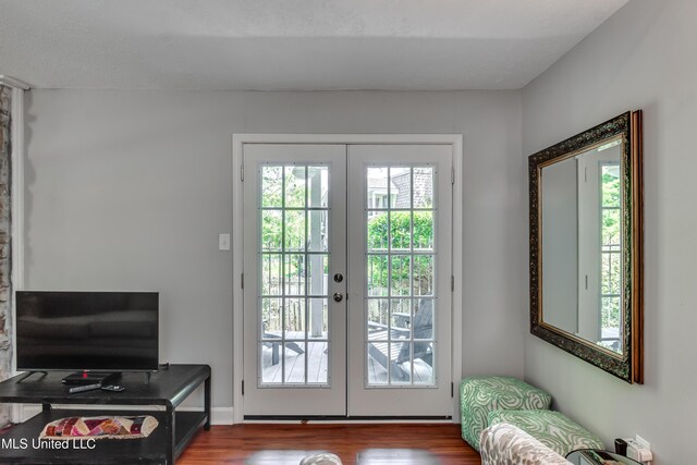 550 Post Rd Unit 116, Ridgeland, MS 39157 - doorway with french doors and dark wood-style flooring