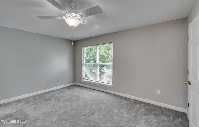 550 Post Rd Unit 116, Ridgeland, MS 39157 - carpeted empty room featuring baseboards and ceiling fan
