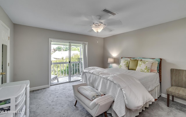 550 Post Rd Unit 116, Ridgeland, MS 39157 - carpeted bedroom with access to exterior and a ceiling fan
