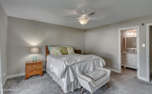 550 Post Rd Unit 116, Ridgeland, MS 39157 - bedroom with carpet floors, connected bathroom, and ceiling fan