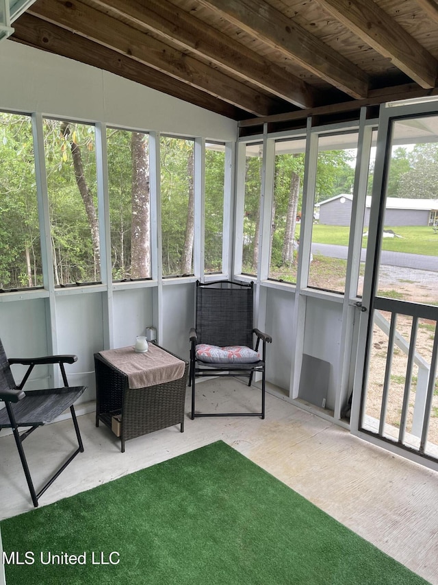 view of sunroom