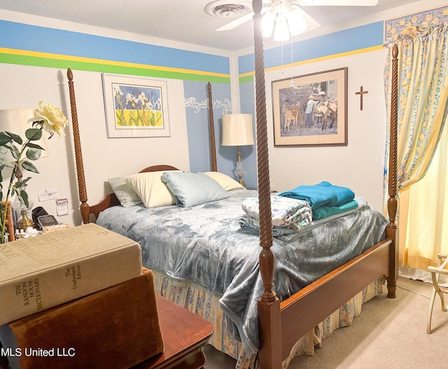 708 Ratliff Ferry Rd, Canton, MS 39046 - carpeted bedroom featuring ceiling fan