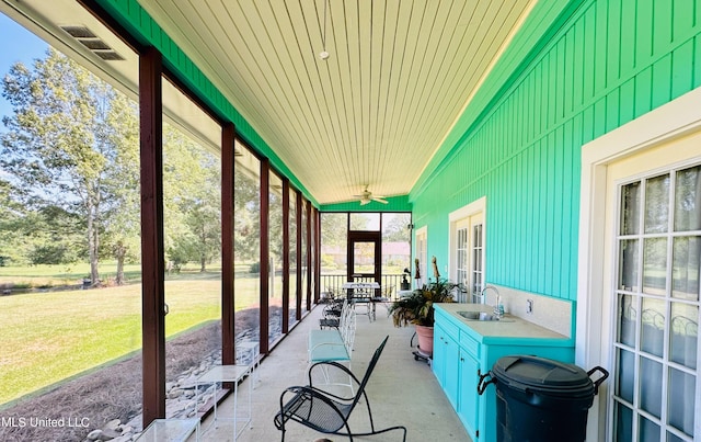 708 Ratliff Ferry Rd, Canton, MS 39046 - sunroom / solarium featuring sink and a healthy amount of sunlight