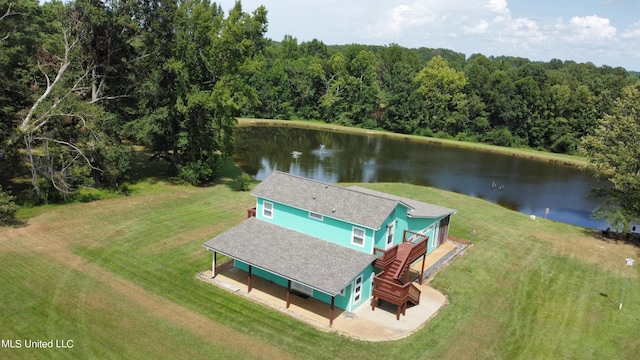 708 Ratliff Ferry Rd, Canton, MS 39046 - drone / aerial view featuring a water view