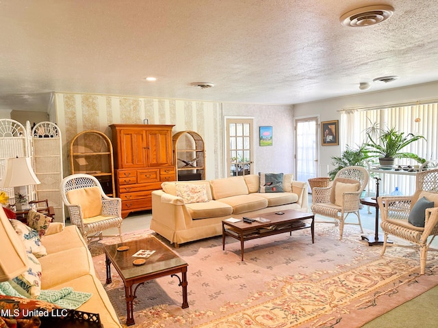 708 Ratliff Ferry Rd, Canton, MS 39046 - living room with carpet flooring and a textured ceiling
