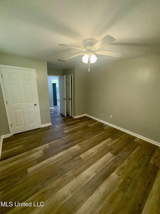 106 Edd Monk St, Mendenhall, MS 39114 - unfurnished room featuring a ceiling fan and dark wood-style floors