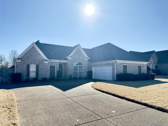 view of front facade with a garage