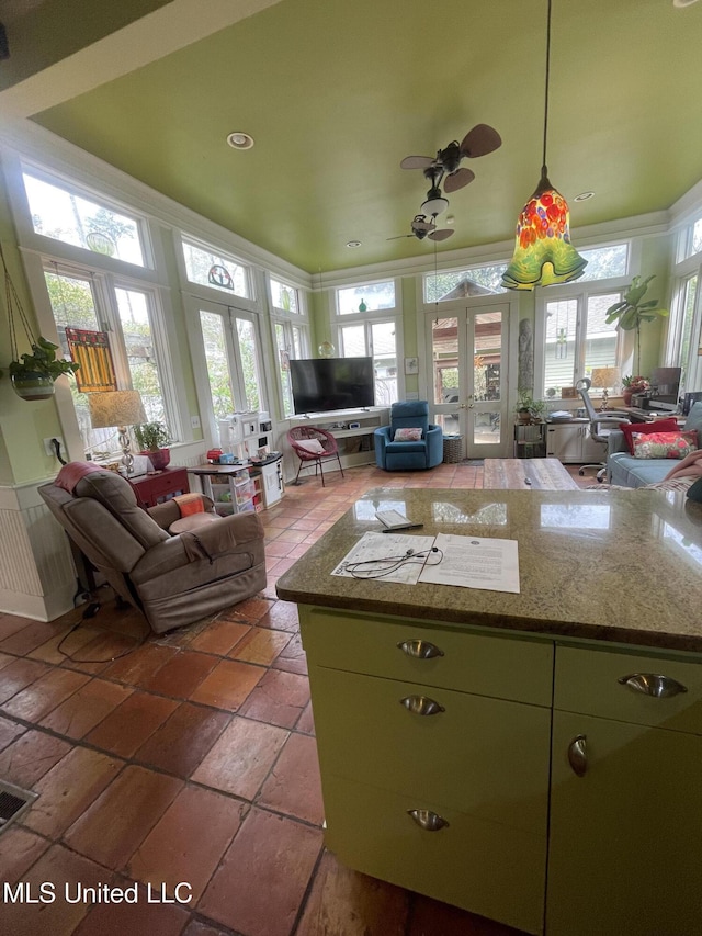 800 Gillespie St, Jackson, MS 39202 - sunroom featuring french doors and healthy amount of natural light