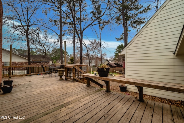 view of wooden deck