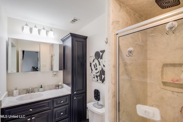 730 Holly Hills Dr, Biloxi, MS 39532 - bathroom with a shower stall and vanity