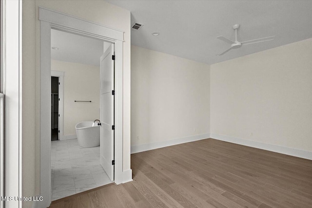 113 Water St, Madison, MS 39110 - interior space with ceiling fan and wood finished floors