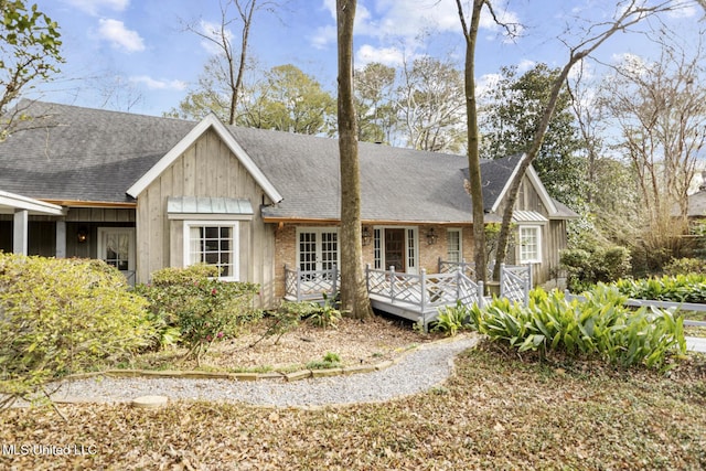 view of front of house featuring a deck