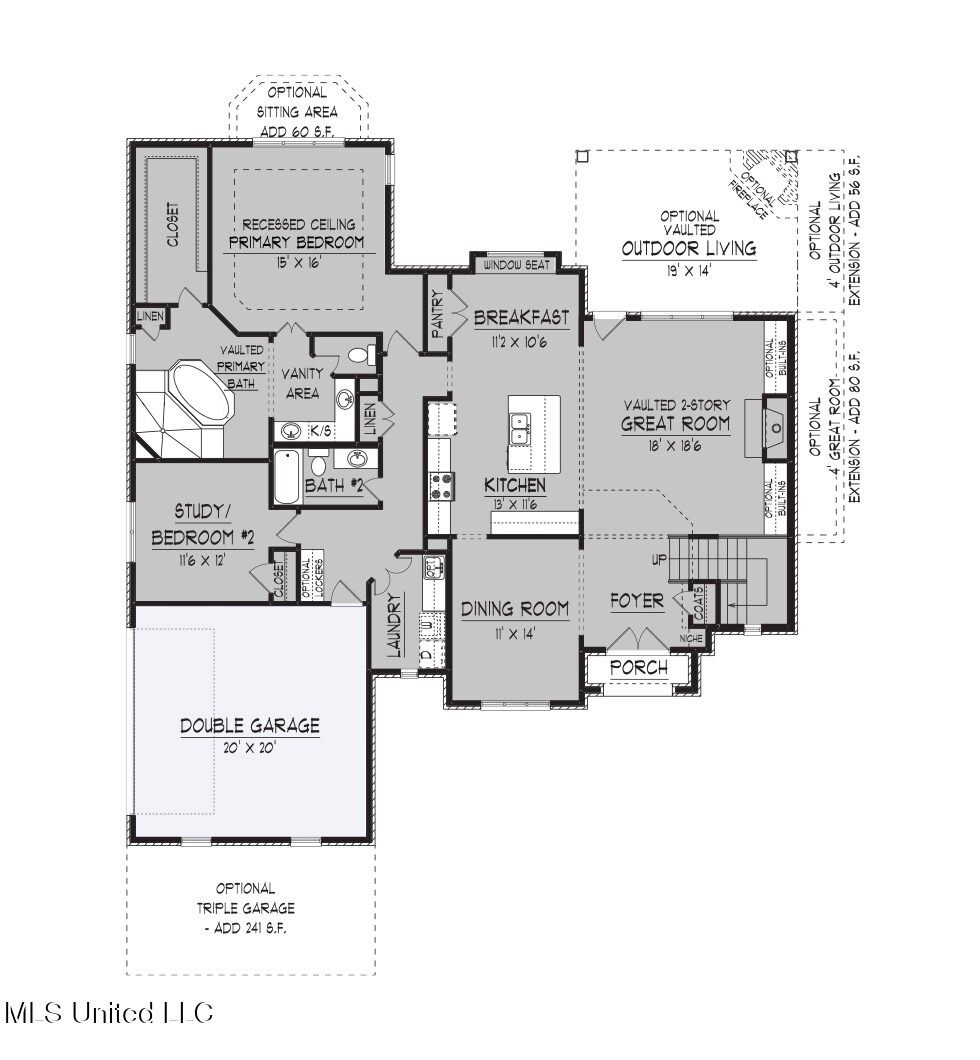 160 Cedar Crest Cv, Byhalia, MS 38611 - floor plan