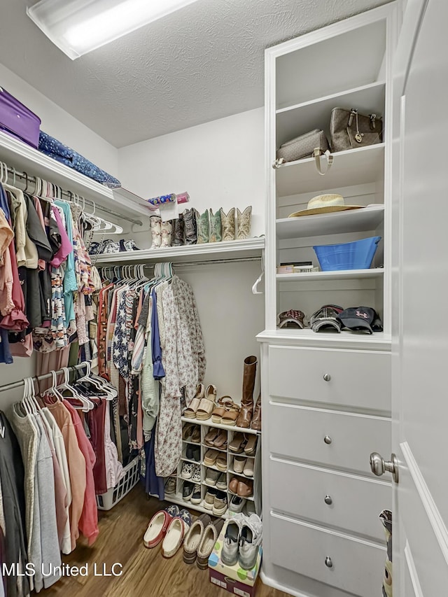 214 Terrapin Creek Rd, Brandon, MS 39042 - spacious closet with wood finished floors