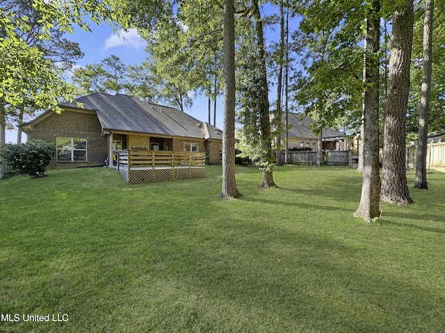 214 Terrapin Creek Rd, Brandon, MS 39042 - view of yard with a deck
