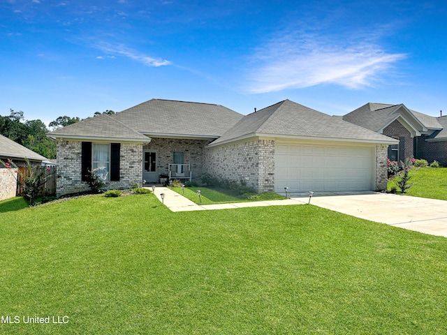 708 Silver Bnd, Pearl, MS 39208 - ranch-style home with a garage, concrete driveway, brick siding, and a shingled roof
