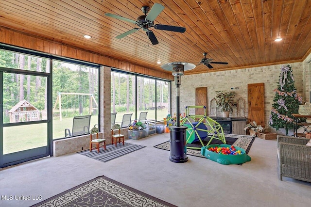221 Lost Oak Ln, Brandon, MS 39047 - sunroom with a ceiling fan