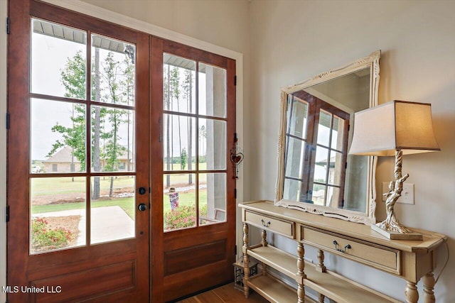 221 Lost Oak Ln, Brandon, MS 39047 - doorway to outside featuring plenty of natural light and french doors