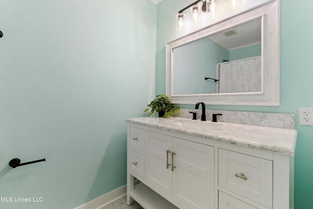 3106 Breezy Hill Ln, Ocean Springs, MS 39564 - bathroom featuring vanity and crown molding