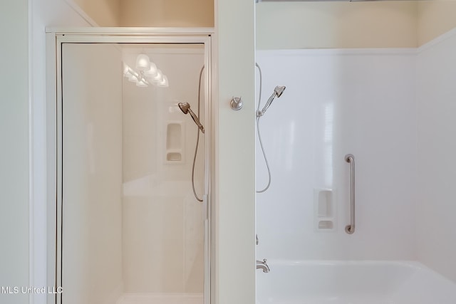 bathroom with walk in shower