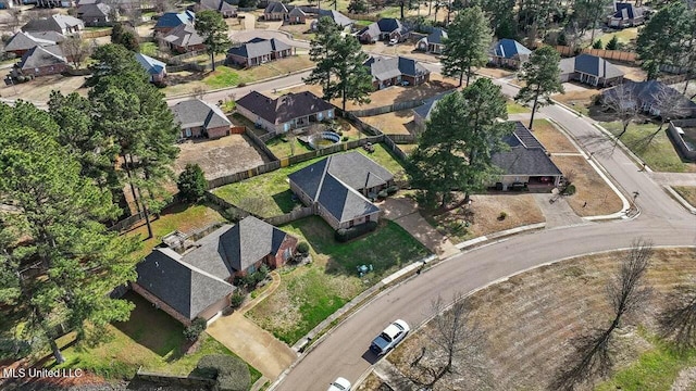 bird's eye view featuring a residential view